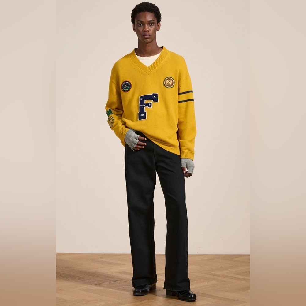 Found Arrow-Wood Varsity Knit Sweater - Picture 9 of 9
